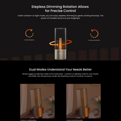 Candela Lamp - Stepless Dimming Rotation Design