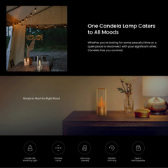 Candela Lamp - Stepless Dimming Rotation Design