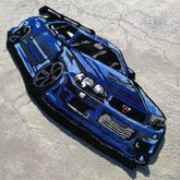 Trippy Racing Car Floor Rug