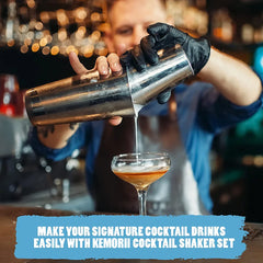 Sleek Steel Cocktail Shaker Kit