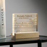 Illuminated Periodic Table with Real Elements