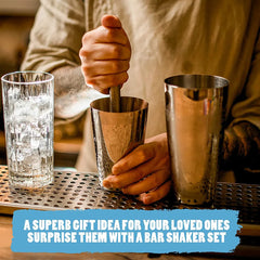 Sleek Steel Cocktail Shaker Kit