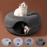 Cozy Cat Donut Tunnel Nest