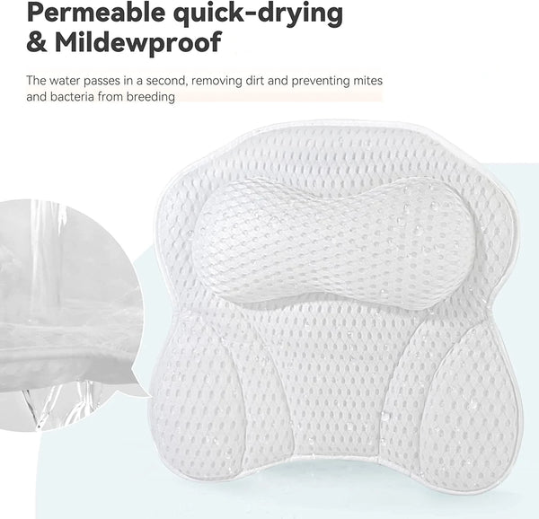 Luxury 4D Air Mesh Bath Pillow