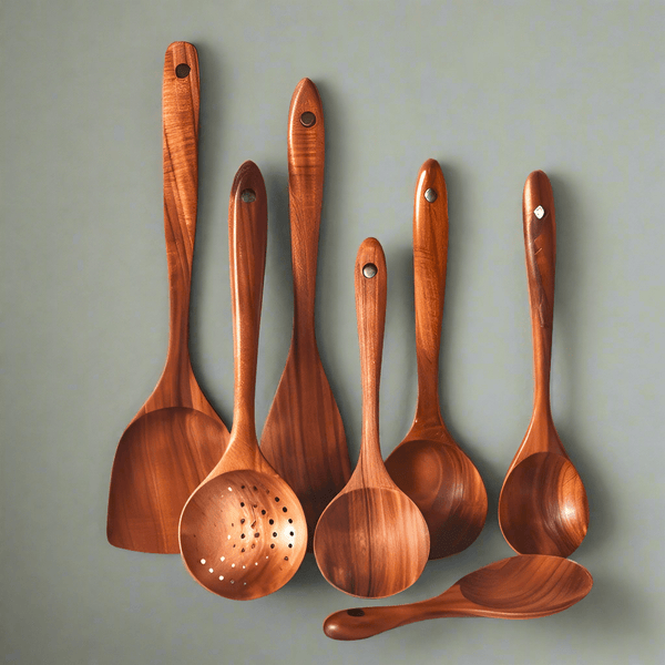 Premium Teak Kitchen Utensil Tools