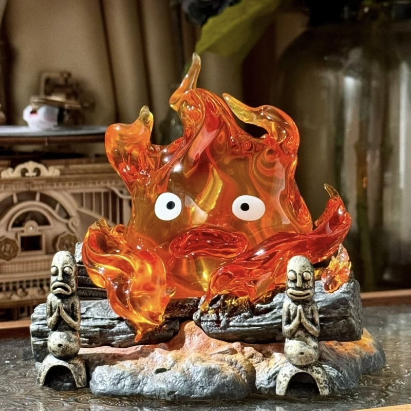 Whimsical Calcifer Lamp 5-Inch Delight