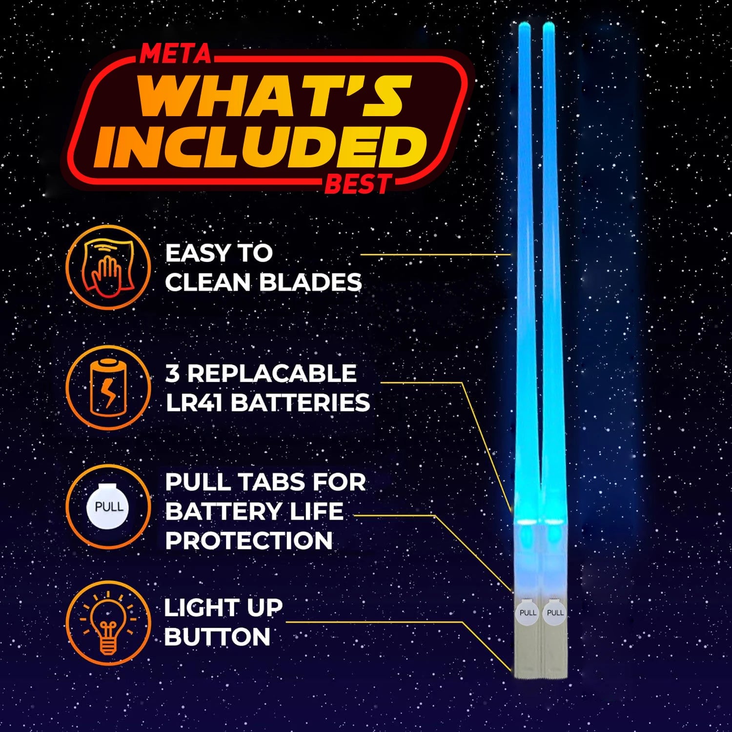 Star Glow Chopsticks Set