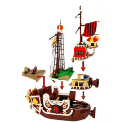 Sunny Pirate Ship Block Set